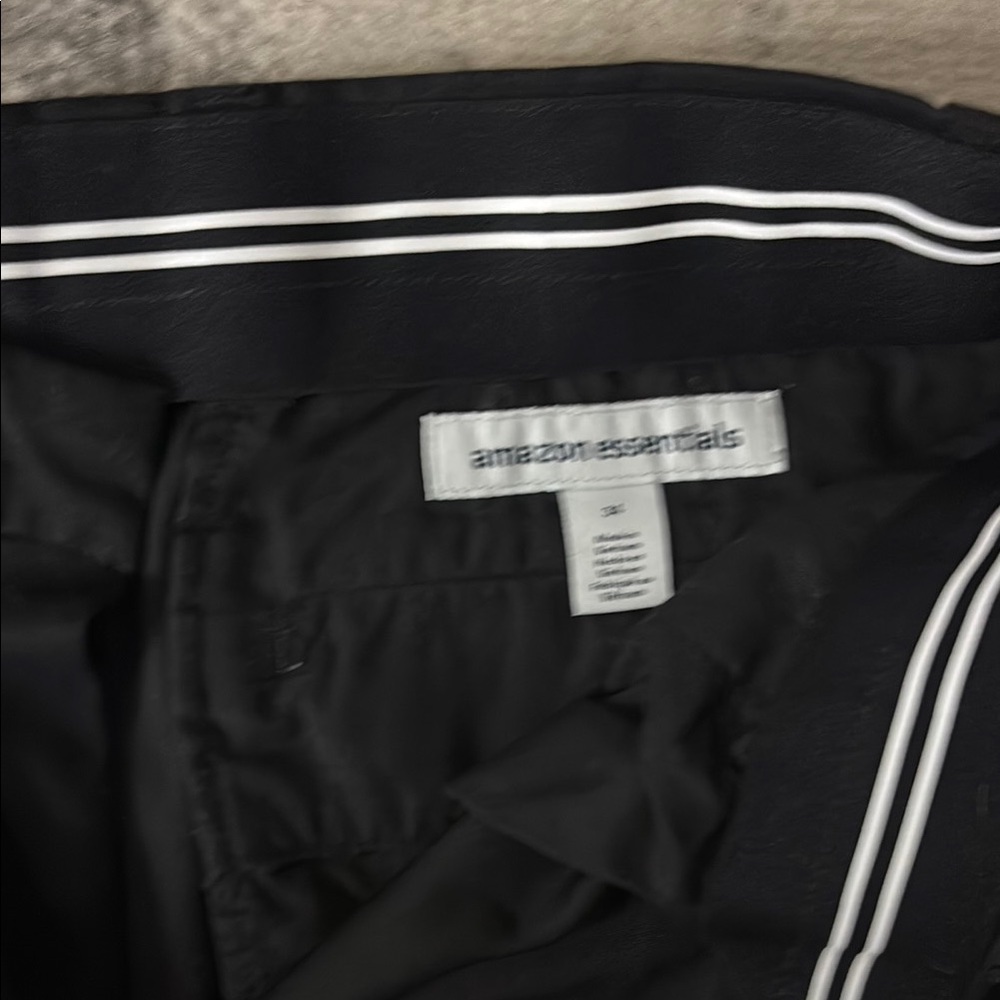 Amazon Essentials Black Flat Front Shorts - image 2
